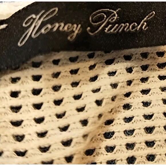 Honey Punch Size Medium Blue White Pink Mesh Button Back Top Cottagecore Fairy - Picture 5 of 5